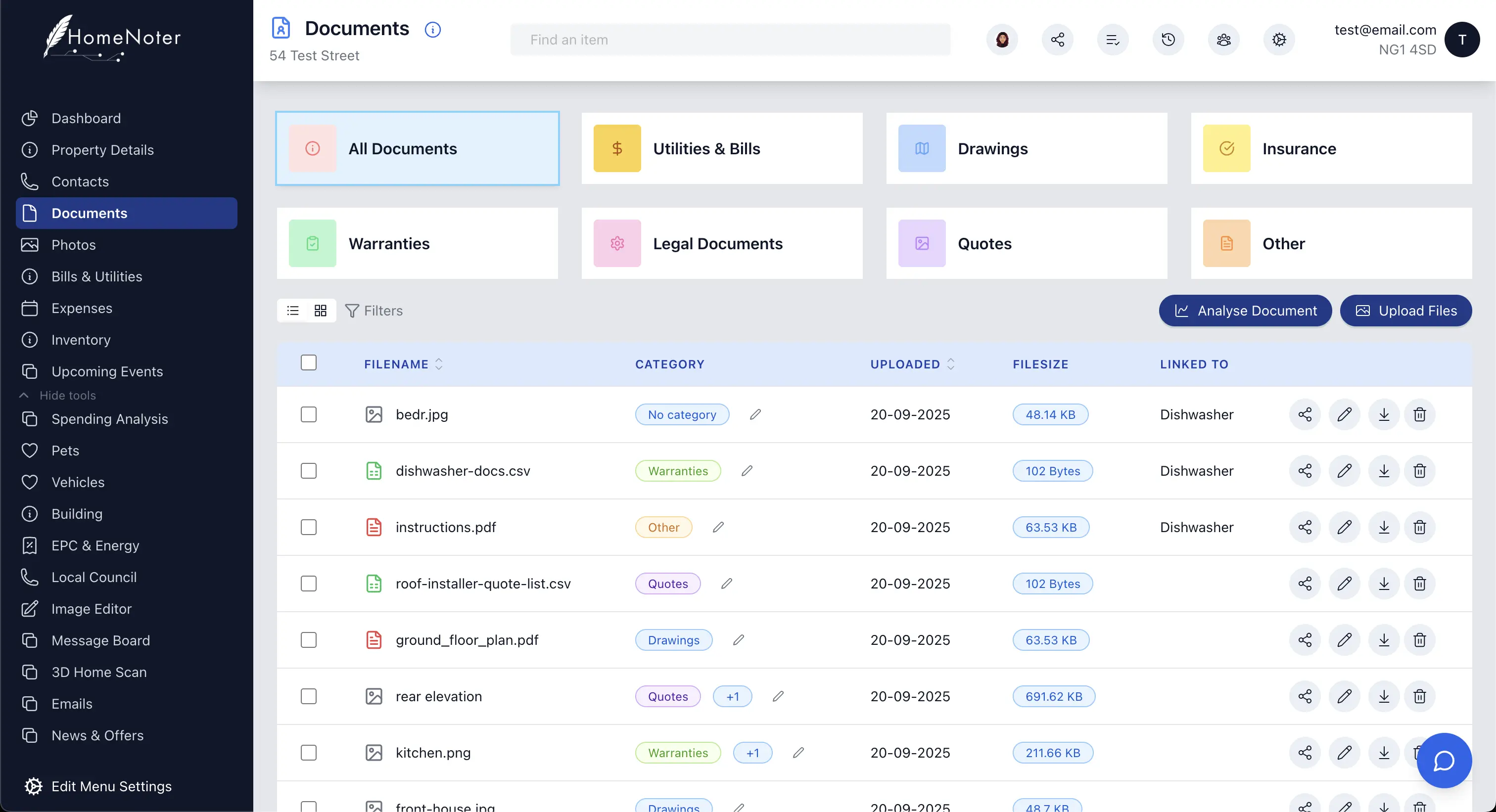 Clean document storage and labelling